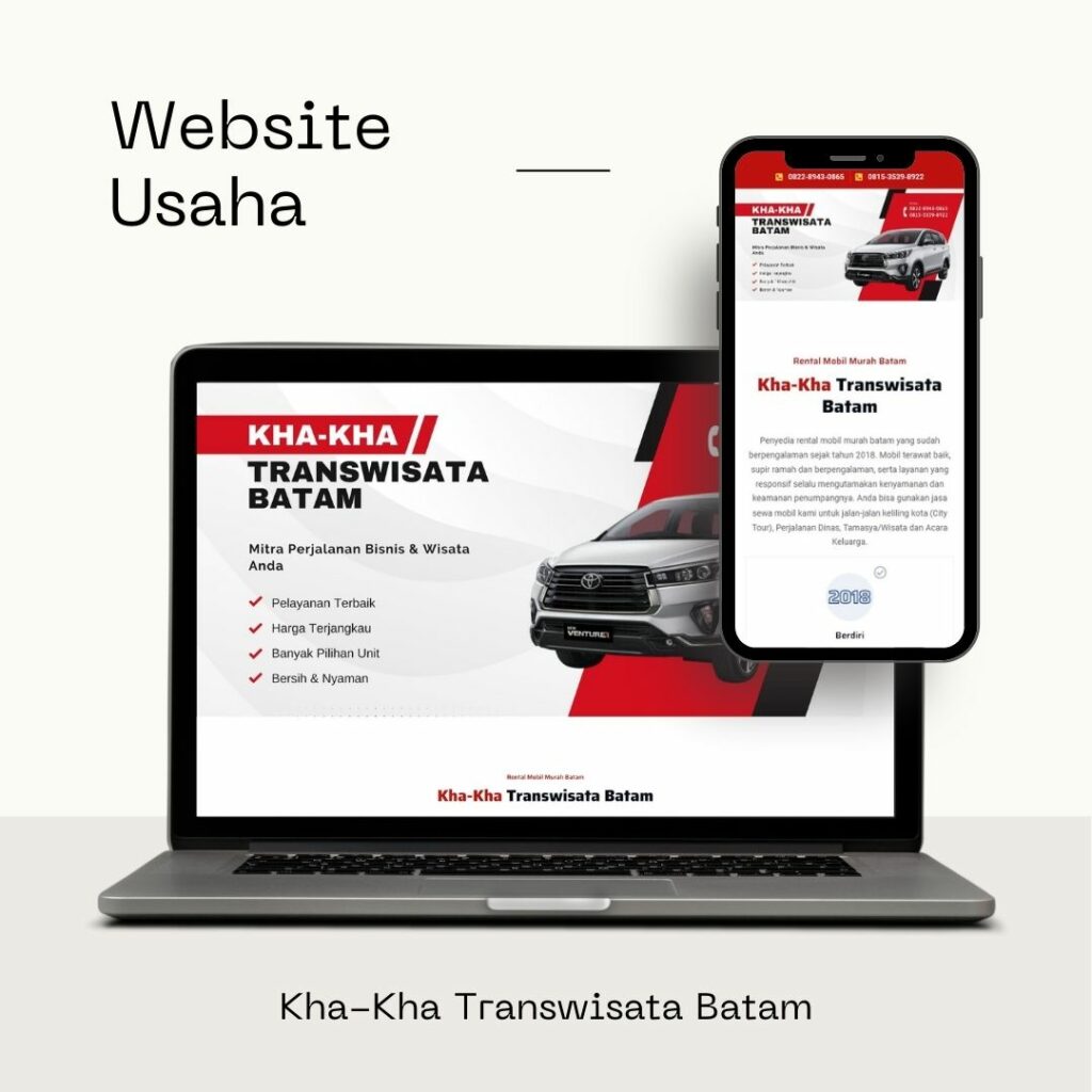 Website Perusahaan Kha-Kha Transwisata Batam